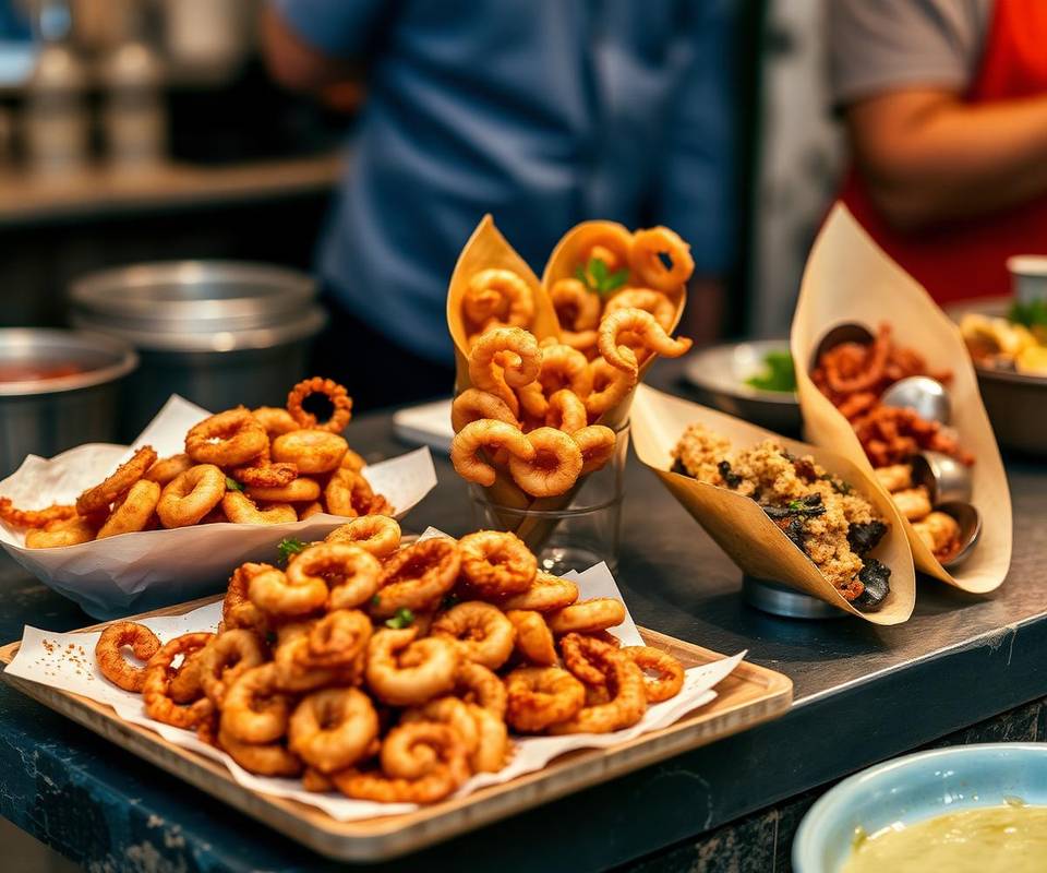Casual seafood plates at La Pescheria by L'Ostricaio